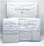 Sferra Grande Hotel- King Sheet Set White/light Blue 100% Cotton Made Italy. Fixed Price $539.00.