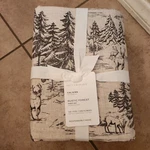 New Pottery Barn Rustic Forest King Percale Sheets Set Alpine Stag Deer. Fixed Price $147.75.