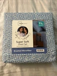 Twin Xl Sheet Set Blue Design By Mainstays Super Soft. Fixed Price $14.99.