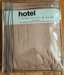 Hotel : Living Collection Cotton Sateen Reversible King Duvet Cover Mushroom New. Fixed Price $55.00.