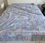 Wamsutta Super Percale Plus City Lights Blue Lavender Twin Flat Sheet Vtg 80'S. Fixed Price $16.38.