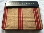 Ralph Lauren Jardiniere Bertrand Red Striped Camel King Fitted Sheet 280TC Rare. Fixed Price $275.00.