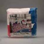 New Disney Lilo & Stitch Queen Sheet Set Floral Fun 4 Piece Super Soft Blue Pink. Fixed Price $46.88.