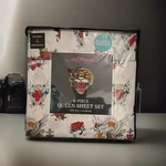 Ed Hardy 6-PIECE Queen Sheet Set Tattoo Hearts Love Pattern White Multicolor. Fixed Price $40.00.