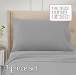 Lalaloom Twin Sheet Set Soft Microfiber Luxury Bedding Extra Deep Po Gray. Fixed Price $21.90.