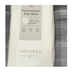 Threshold Performance Full Flat Sheet 400 Thread Count Cotton Sateen Sour Cream. Fixed Price $19.99.