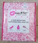 Luv Betsey By Johnson Cal King Sheet Set 6PC Pink Lush Floral New. Fixed Price $59.99.