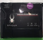 Spyder 6 Pc Embossed Black Sheet Set King Or Full +2 Pillowcases Nwt. Fixed Price $44.96.