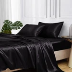 Mr&hm Satin Sheets, Queen Size Set, 4 Pcs Silky Bedding With 15. Fixed Price $34.44.