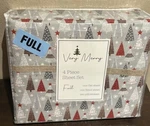 Very Merry Colorful Christmas Tree Holiday Full Sheet Set New Snowflakes. Fixed Price $39.99.