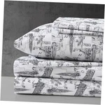 Kenneth Cole - Sheet Set, Super Soft Wrinkle Queen Nyc Landmarks Charcoal. Fixed Price $49.92.