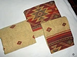 The Morgan Group Southwestern Gold Green Terracotta Red (3PC) Twin Sheet Set. Fixed Price $34.40.
