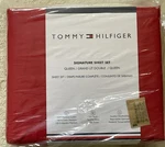 Tommy Hilfiger Red Solid Core Queen Sheet Set New!. Fixed Price $70.00.