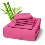 6 Piece Premium Bamboo Sheet Set, Deep Pockets, 50 Colors, 2200 Count, Soft. Fixed Price $38.99.