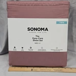 New Sonoma The Easy-care Sheet Set 525 Thread Count Twin Mauve. Fixed Price $29.99.