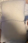 Cosy House Collection Queen Bed Pillow, White Geometric. Fixed Price $85.00.