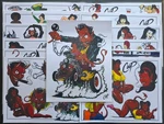 Coop Mark The Beast Shop Used Laminated Tattoo Flash Set 13 Sheets Plus Lines. Fixed Price $199.99.
