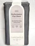 Queen Size 400 Thread Count Performance Flat Sheet - Radiant Gray Threshold. Fixed Price $19.99.
