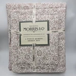 William Morris & Queen White Clay Floral Cotton 4PC Sheet Set. Fixed Price $112.46.