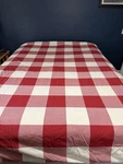 Pottery Barn Red Buffalo Checked Cotton Flannel Duvet Cover Queen & 1 Sham. Fixed Price $50.00.