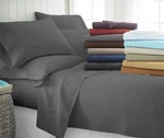 Premium Soft Hypoallergenic 6 Piece Bed Sheet Set Kaycie Gray Hotel Collection. Fixed Price $55.99.