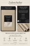 Rare Wamsutta Dream Zone Queen Sateen, Tan, Bed Sheet Set 400-TC Cotton Bnew. Fixed Price $235.00.