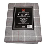 Bibb Home Twin Size Gray Checkered Cotton Flannel Sheet Set 3PC. Fixed Price $44.00.