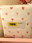 Nate & Twin Sheet Set Hearts Love Sweet Soft. Fixed Price $19.95.