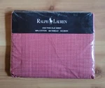 Vtg 1992 Ralph Lauren Red White Gingham Checks Twin Flat Sheet New Package. Fixed Price $39.95.