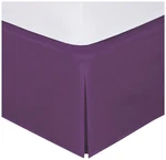 Mk Collection Solid Pleated Bed Skirt 14" Drop New (dark Queen, Purple. Fixed Price $21.91.