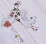 Corolles Yves Delorme Organic Queen Duvet Cover Flat Sheet Set Poppy Rose Flower. Fixed Price $499.00.