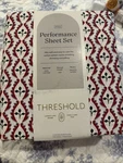 Threshold Printed Performance 400 Tc Sheet Set Full Red Blue Floral. Fixed Price $25.50.