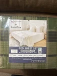 Ruvanti Flannel Sheet Set 4PC King Size 100% Cotton Plaid Zainitex New. Fixed Price $45.00.