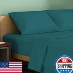 Texas Linen Co. Organic Cotton Twin Sheets - 3 Pc Set, Deep Pocket Percale Weave. Fixed Price $46.96.