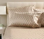 Northern Nights 400TC Air Rich Cooling Sheet Set Latte Lattice Twin Xl. Fixed Price $40.00.