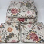 Ikea Nasselklocka Queen Flat Sheet, Fitted + 2 Pillowcases Beige Floral. Fixed Price $38.25.