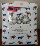 Nate & Queen Cotton Flannel Sheet Set Pup Sweaters Bull Dog Dachshund New. Fixed Price $44.00.