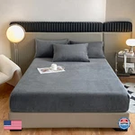 Lweipsqlin Velvet Fitted Sheet Twin Sizefleece Plush Bed Mattress. Fixed Price $48.70.