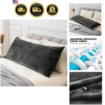 Body Pillow Cover With Zipper Closure, Super Soft And Cozy Fuzzy Fleece Pillo.... Fixed Price $24.97.