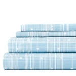 Noble Linens 4 Piece Pattern Microfiber Bed Sheets Set, Aqua Polka Dot, Queen. Fixed Price $59.99.