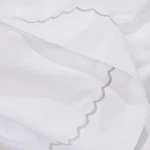 Matouk Astrid 350TC Percale Cotton Twin 3-PCS. Sheet Set White /silver $545. Fixed Price $240.00.