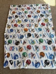 Nfl Flat Sheet Usa Made Vtg 90S Twin Size Bed Football Team Helmets The Bibb Co. Fixed Price $20.00.