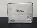 Bare Home King Sheet Set Light Grey Microfiber RN140954 New. Fixed Price $21.49.