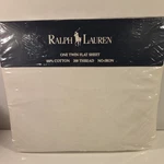 Ralph Lauren Avery White Twin Flat Sheet, New & Rare. Fixed Price $19.99.