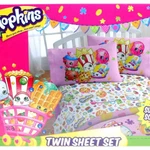 Shopkins Twin Sheet Set 1 Flat Fitted Standard Pillowcase Super Soft New. Fixed Price $29.95.
