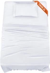 Twin Xl White Bed Linen Set 3 Piece Brushed Microfiber Sheet For Dorms. Fixed Price $22.59.