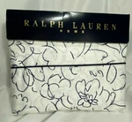 New! Ralph Lauren Angelina Floral Navy White Queen Flat Sheet 100% Sateen Cotton. Fixed Price $225.00.