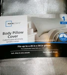 New!mainstays Microfiber Body Pillow Cover Case Protector 20" X 54" Grey Color. Fixed Price $14.99.