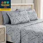 Lux Cor Paisley Queen Set 6 Piece Ultra-soft Microfiber Bed Wit. Fixed Price $40.99.
