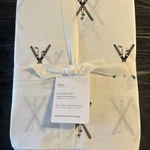 Pottery Barn Alpine Ski Percale Sheet Set King 4 Pcs Net Cotton Nwt. Fixed Price $199.00.